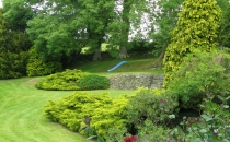 Garden slide in children's play area